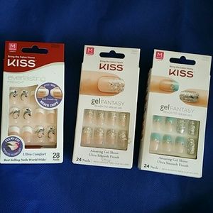Bundle 3 KISS brand nails, medium length